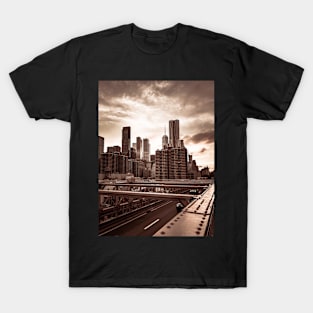 Manhattan Skyline Brooklyn Bridge New York City T-Shirt